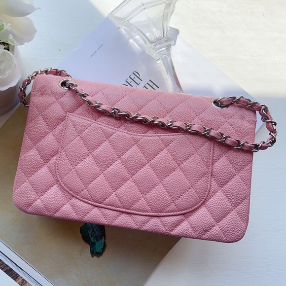 Chanel Caviar Quilted Medium Double Flap Pink Bag - Picture 2 of 10